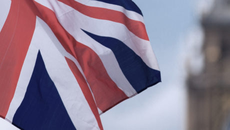 Union Jack flottant au vent